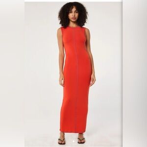 The Line by K Inez Sleeveless Persimmon Orange Maxi Dress Medium‎